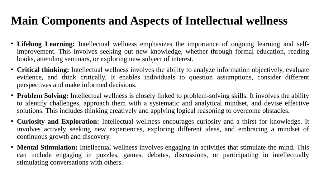 Introduction to Health and Wellness Definition of - slide 27 of 41