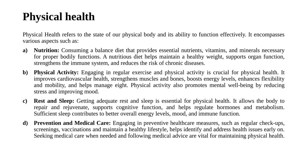 Introduction to Health and Wellness Definition of - slide 11 of 41