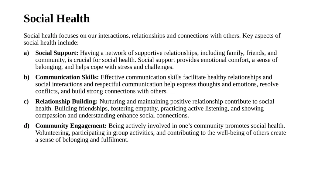 Introduction to Health and Wellness Definition of - slide 12 of 41