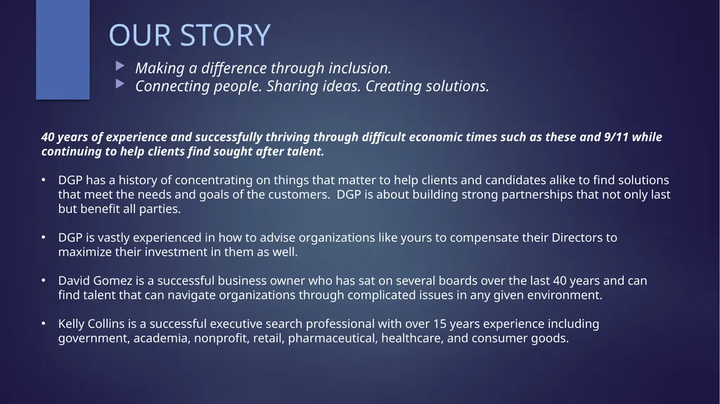DAVID GOMEZ PARTNERS is committed to their - slide 2 of 5
