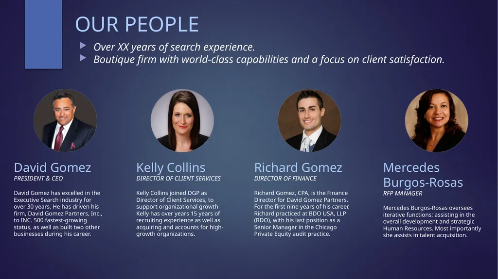 DAVID GOMEZ PARTNERS is committed to their - slide 3 of 5