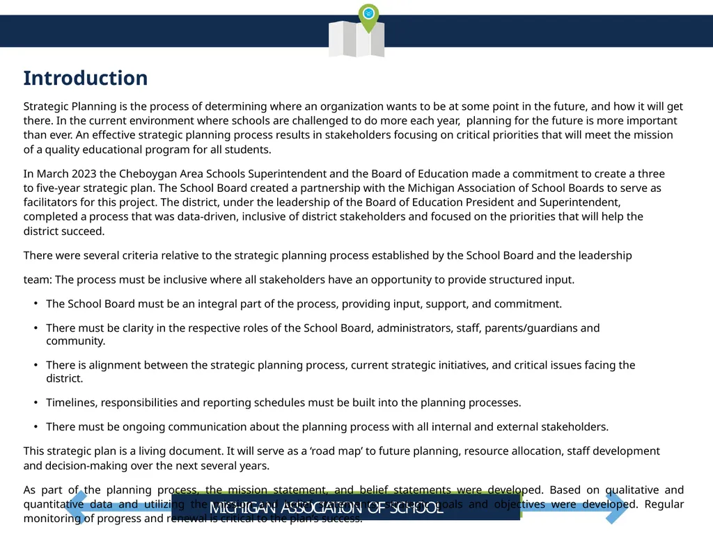 Cheboygan Area Schools Strategic Plan Summary - slide 3 of 37