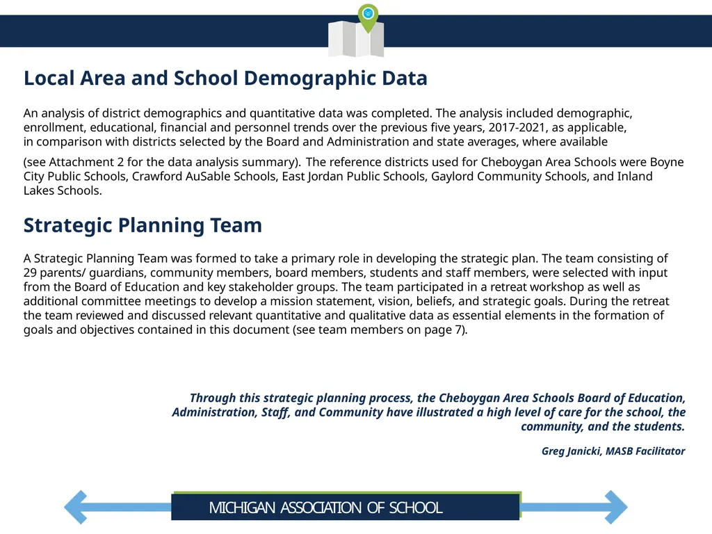 Cheboygan Area Schools Strategic Plan Summary - slide 5 of 37