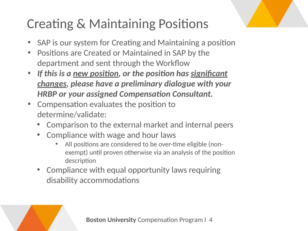 Compensation: Update & Position Description - slide 4 of 55