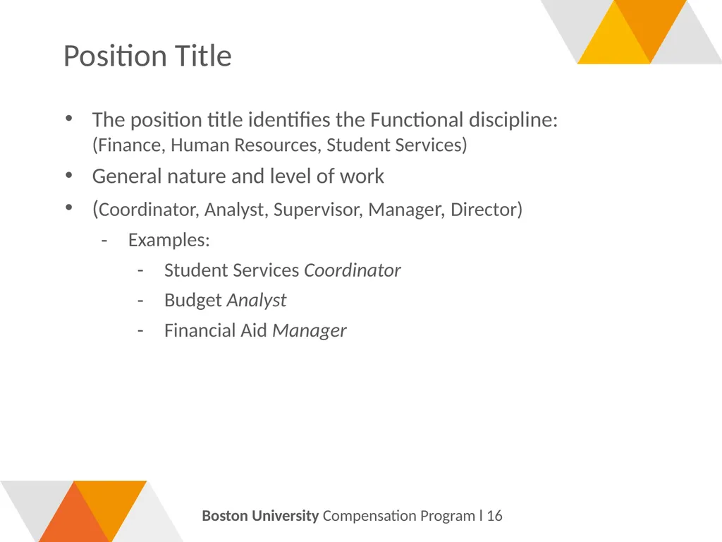 Compensation: Update & Position Description - slide 16 of 55