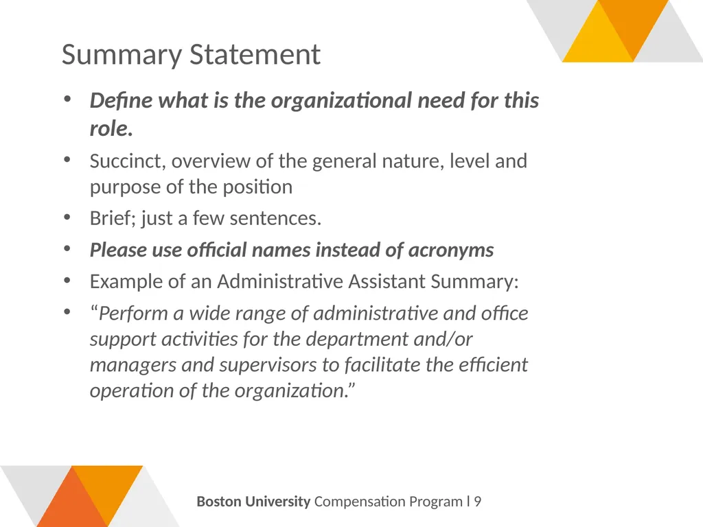 Compensation: Update & Position Description - slide 9 of 55