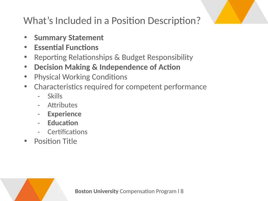 Compensation: Update & Position Description - slide 8 of 55