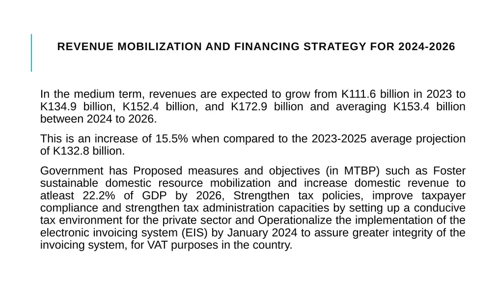COMMENTS ON THE MEDIUM-TERM BUDGET PLAN 2024-2026 - slide 21 of 25