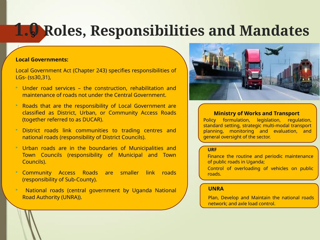 WORKS AND TRANSPORT SECTOR GUIDELINES FOR - slide 3 of 26