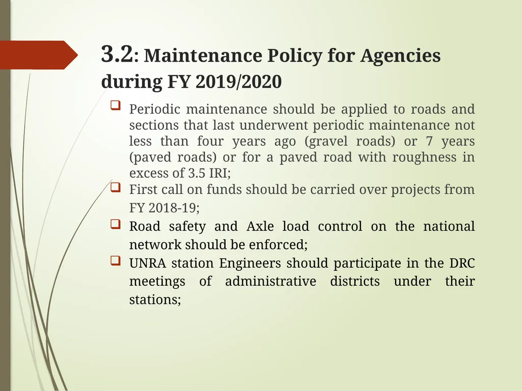 WORKS AND TRANSPORT SECTOR GUIDELINES FOR - slide 11 of 26