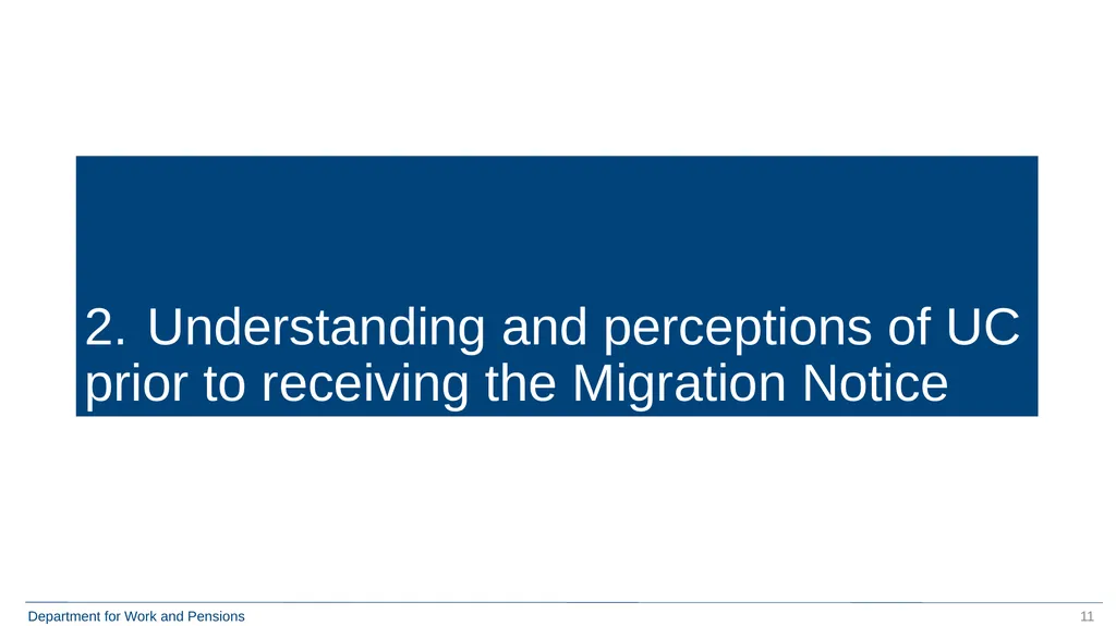 Qualitative Research with Move to Universal Credit - slide 11 of 48