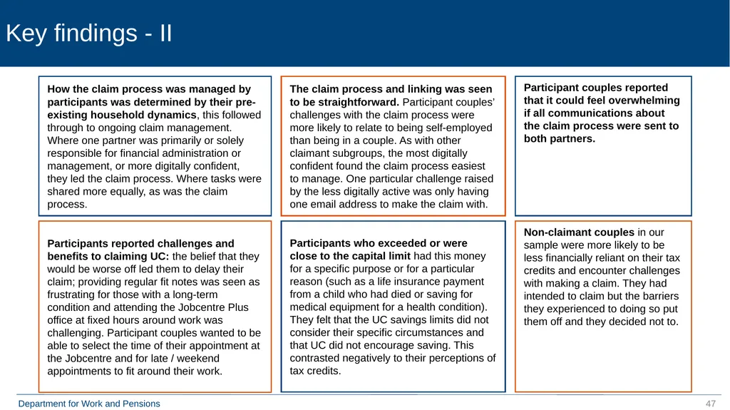 Qualitative Research with Move to Universal Credit - slide 47 of 48