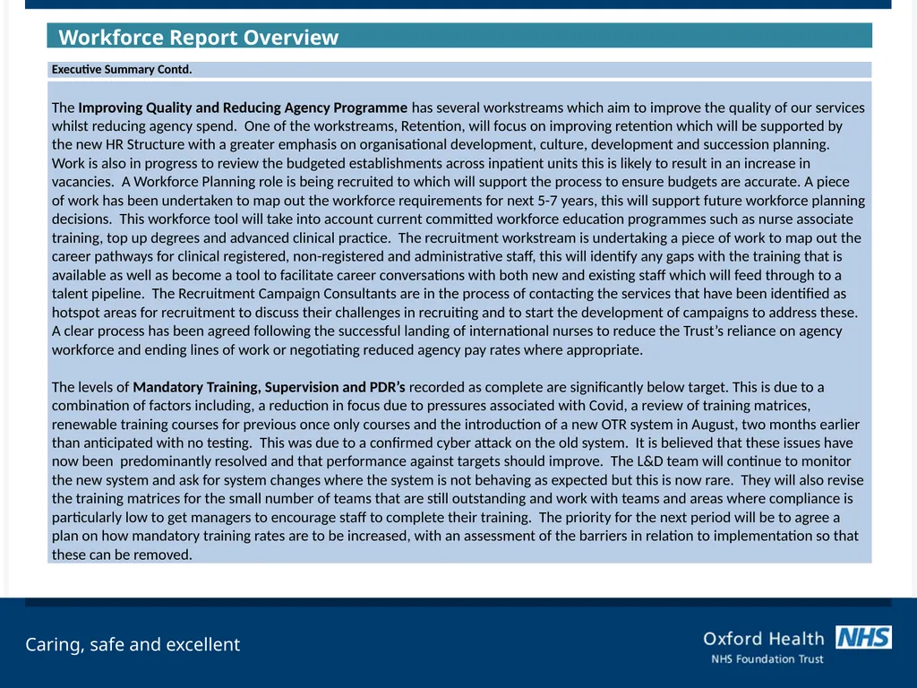Council of Governors Workforce Performance Report - slide 4 of 11