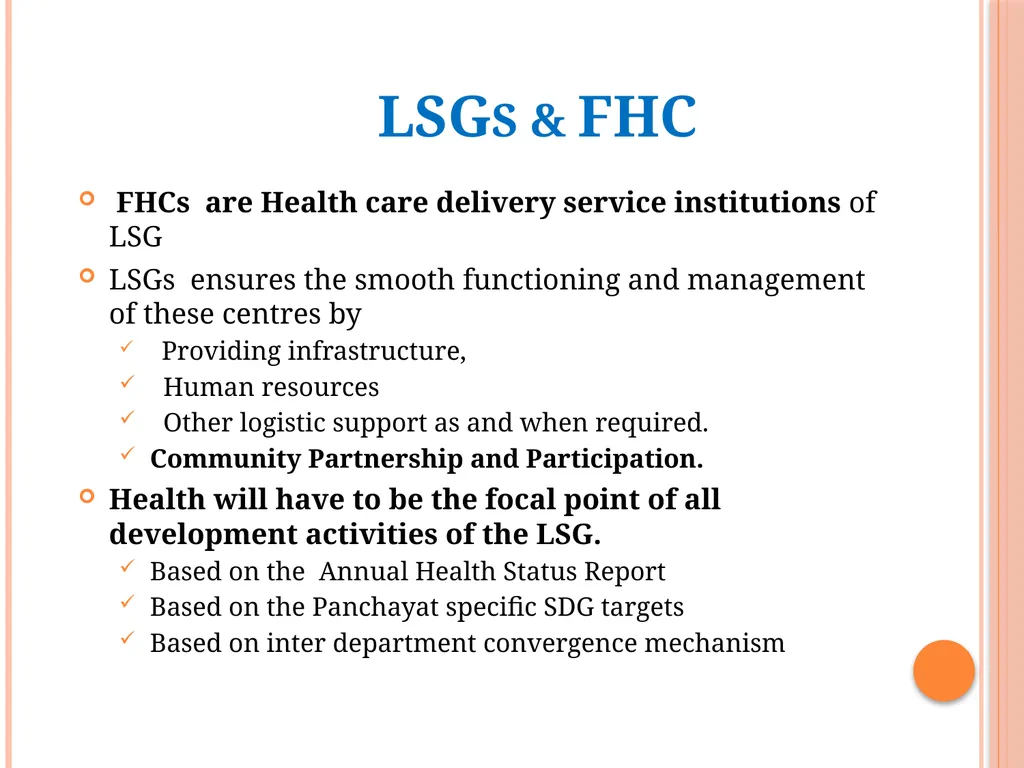 Family Health Centre Approach for Universal Health - slide 10 of 15