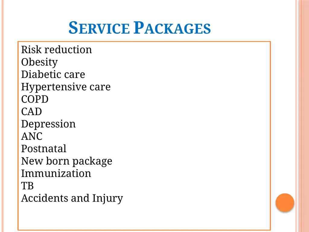 Family Health Centre Approach for Universal Health - slide 9 of 15