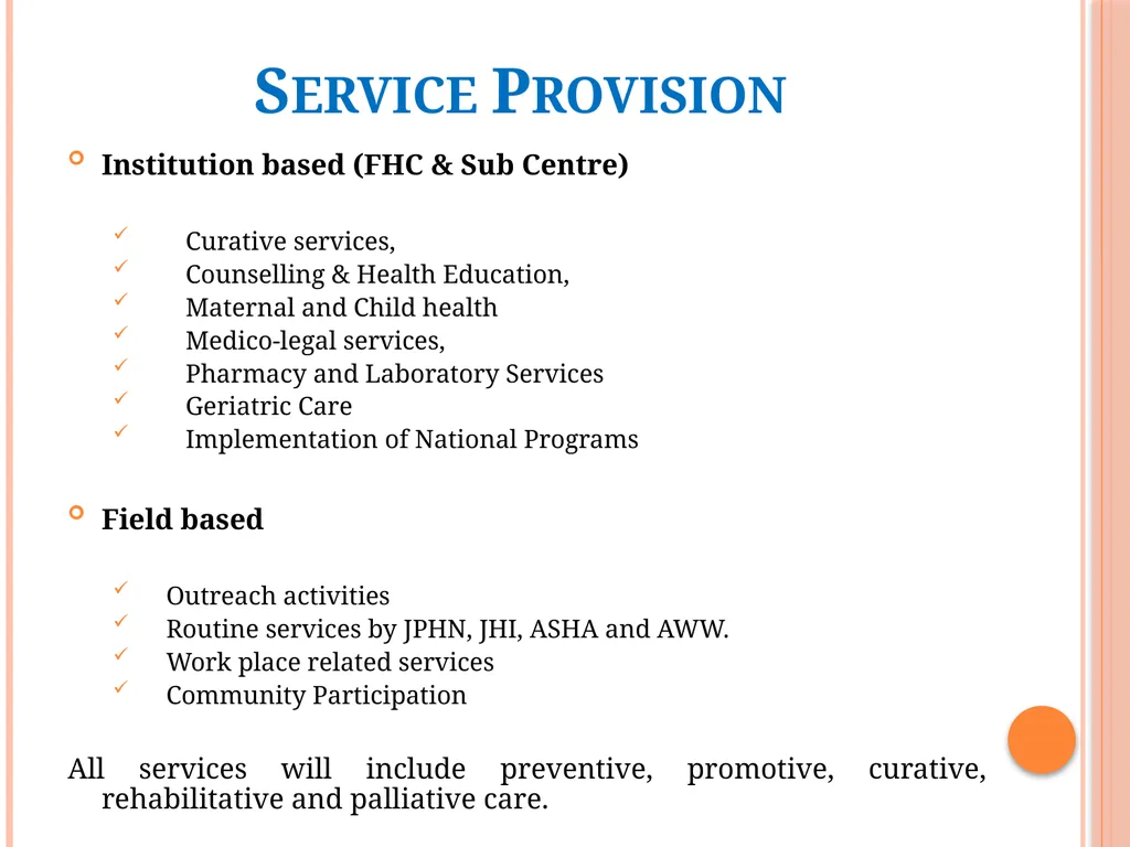 Family Health Centre Approach for Universal Health - slide 7 of 15