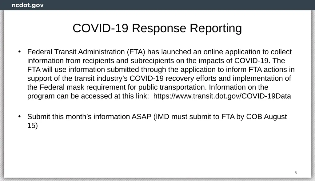 Integrated Mobility Division Transit Systems Call - slide 8 of 31