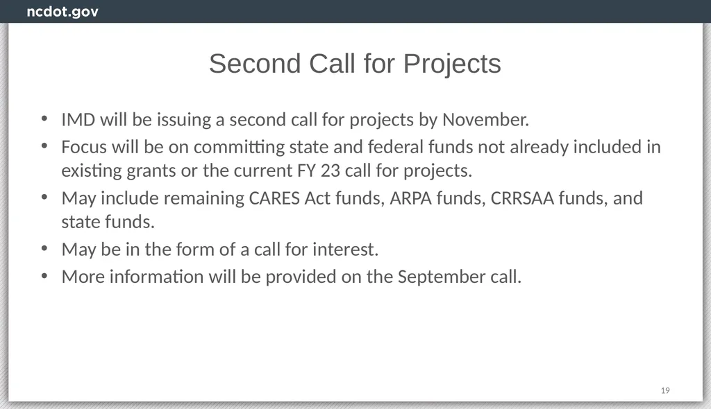 Integrated Mobility Division Transit Systems Call - slide 19 of 31