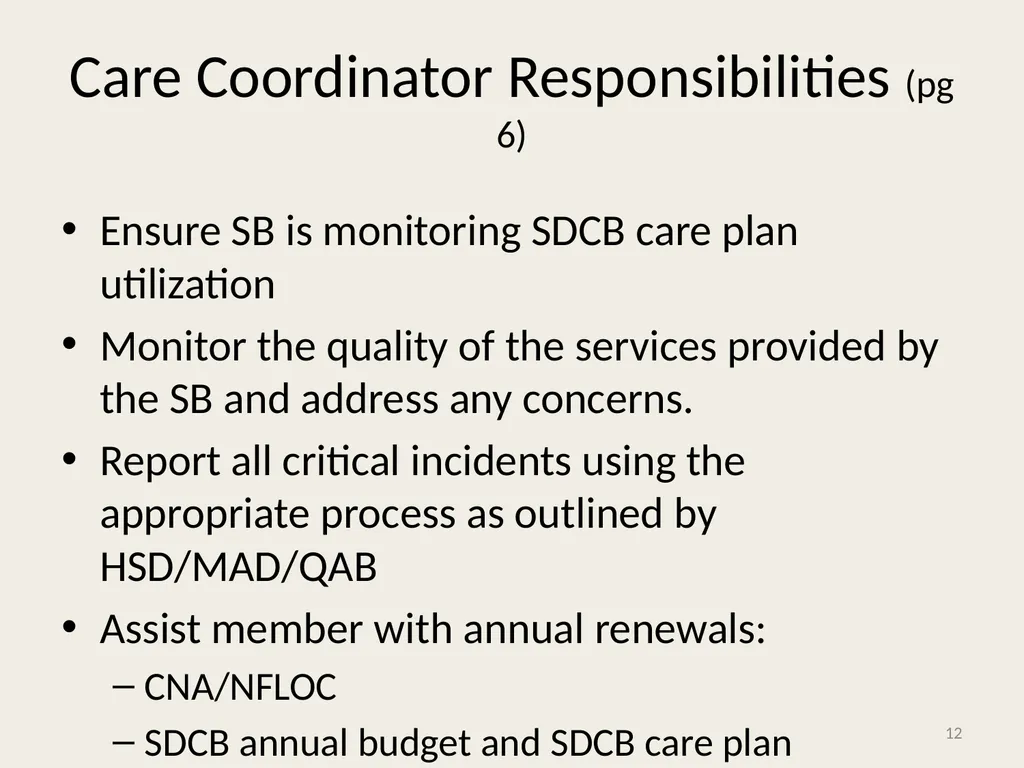 Self-Directed Community Benefits HSD/MAD/SDCB - slide 12 of 86