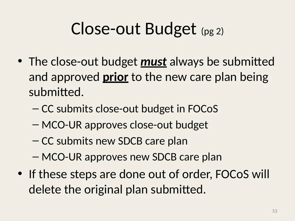 Self-Directed Community Benefits HSD/MAD/SDCB - slide 53 of 86