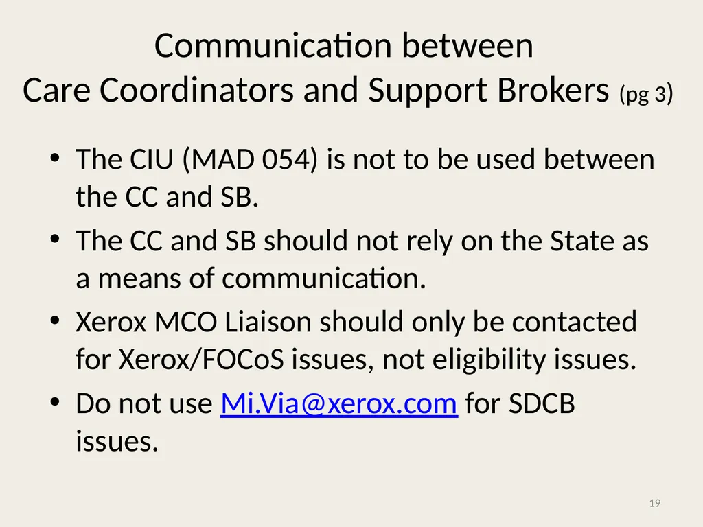 Self-Directed Community Benefits HSD/MAD/SDCB - slide 19 of 86