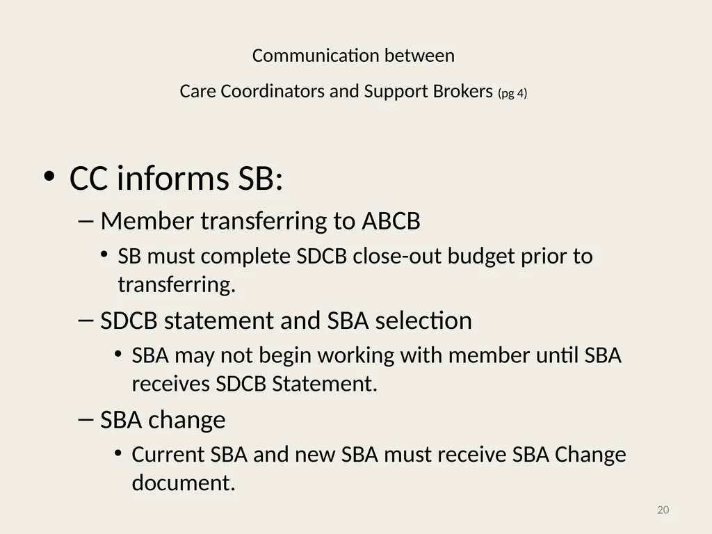 Self-Directed Community Benefits HSD/MAD/SDCB - slide 20 of 86