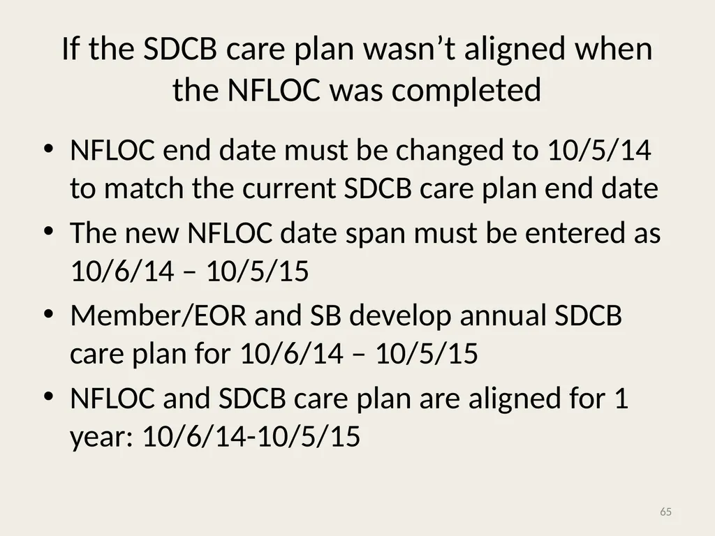 Self-Directed Community Benefits HSD/MAD/SDCB - slide 65 of 86