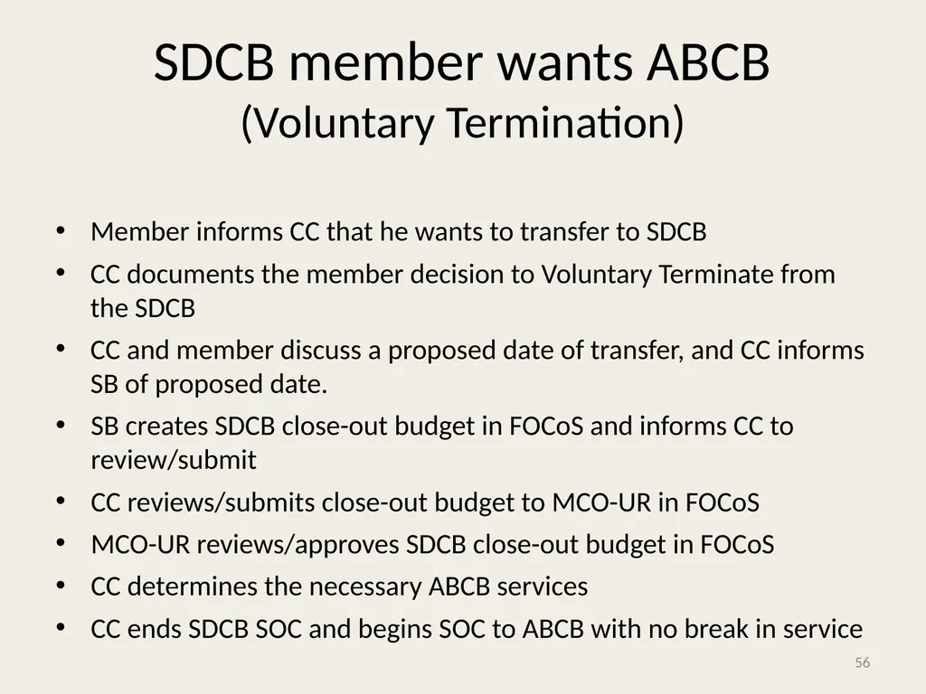 Self-Directed Community Benefits HSD/MAD/SDCB - slide 56 of 86
