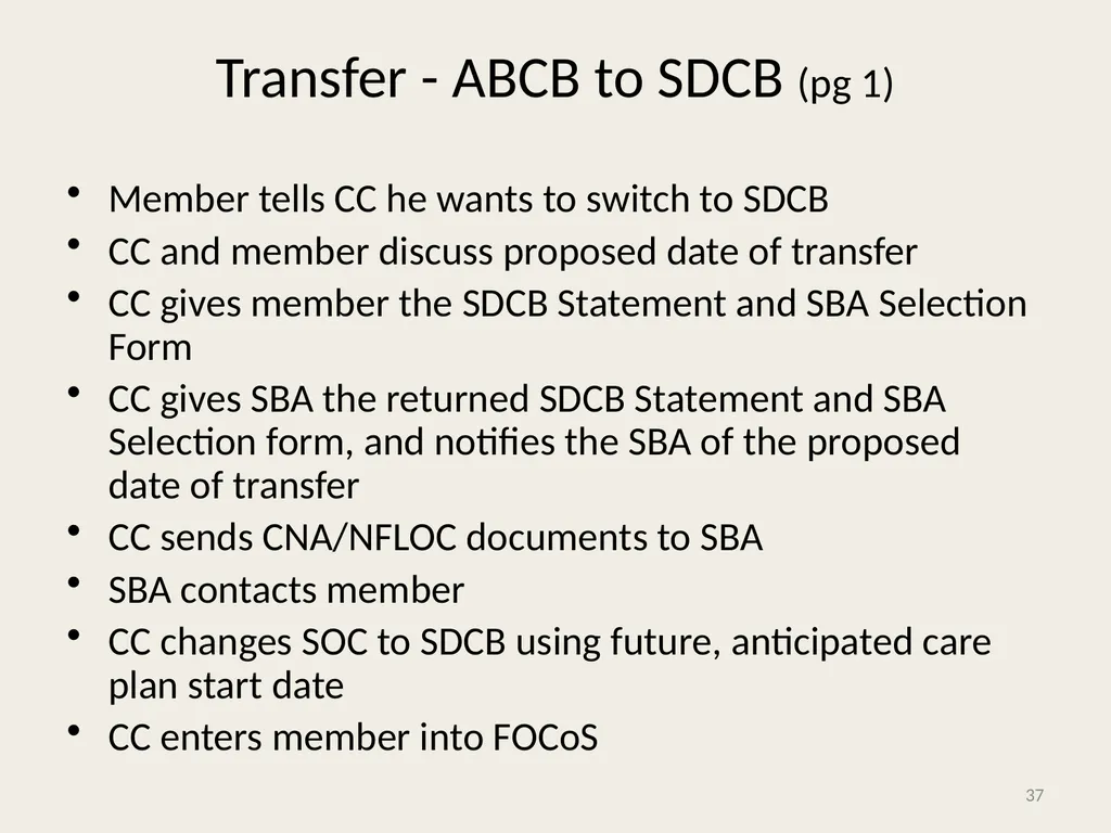Self-Directed Community Benefits HSD/MAD/SDCB - slide 37 of 86