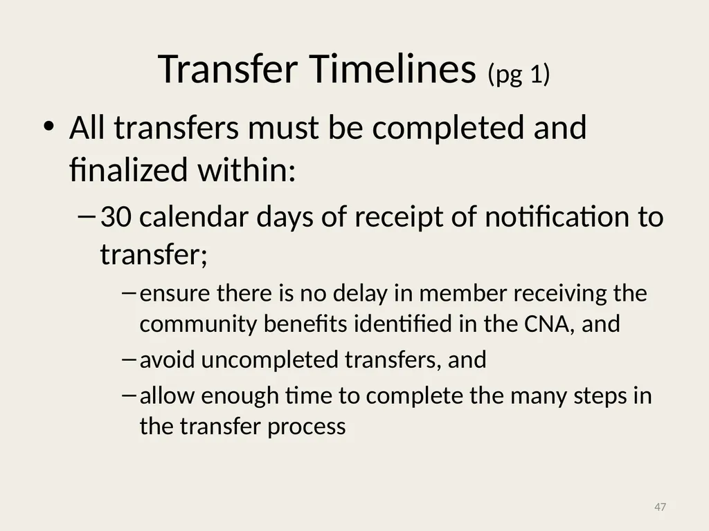 Self-Directed Community Benefits HSD/MAD/SDCB - slide 47 of 86