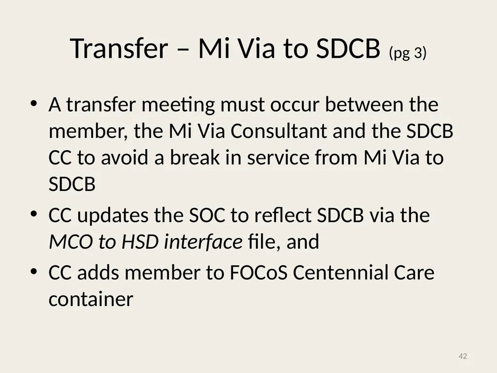 Self-Directed Community Benefits HSD/MAD/SDCB - slide 42 of 86