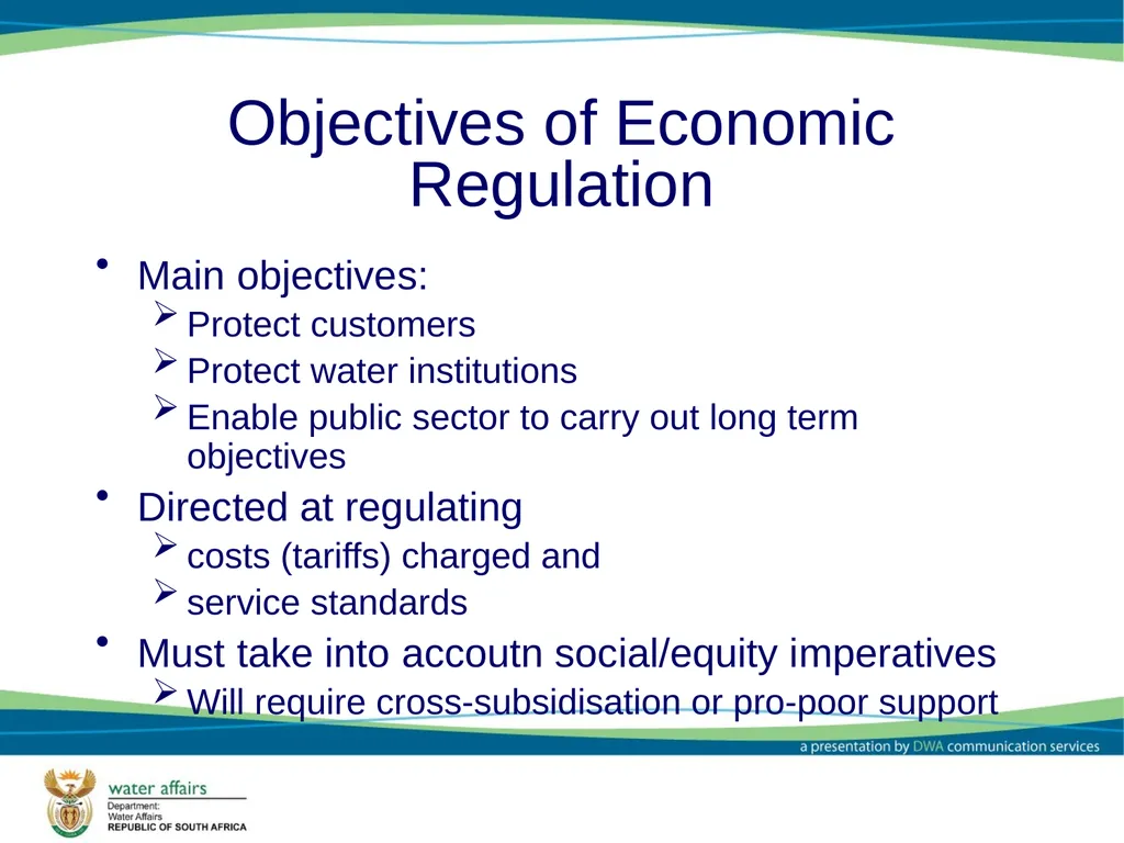 Economic Regulator: Options and Models Report - slide 5 of 30