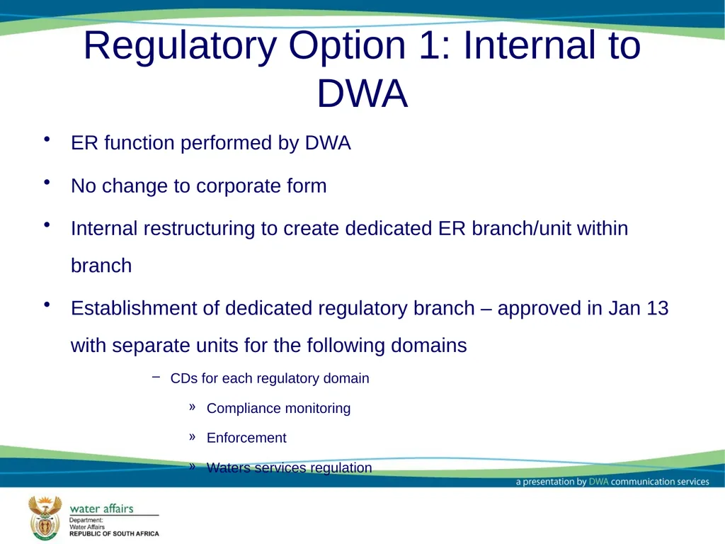 Economic Regulator: Options and Models Report - slide 16 of 30