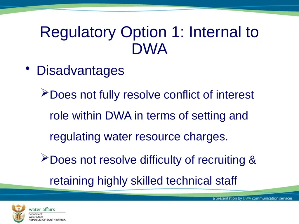 Economic Regulator: Options and Models Report - slide 20 of 30