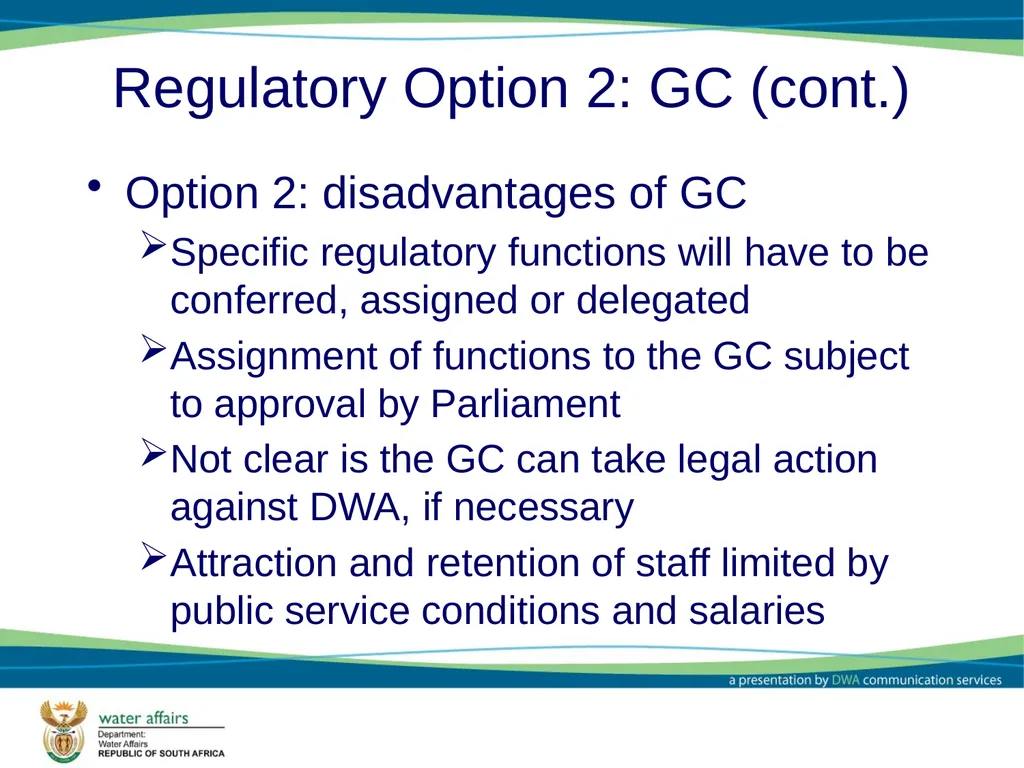 Economic Regulator: Options and Models Report - slide 24 of 30