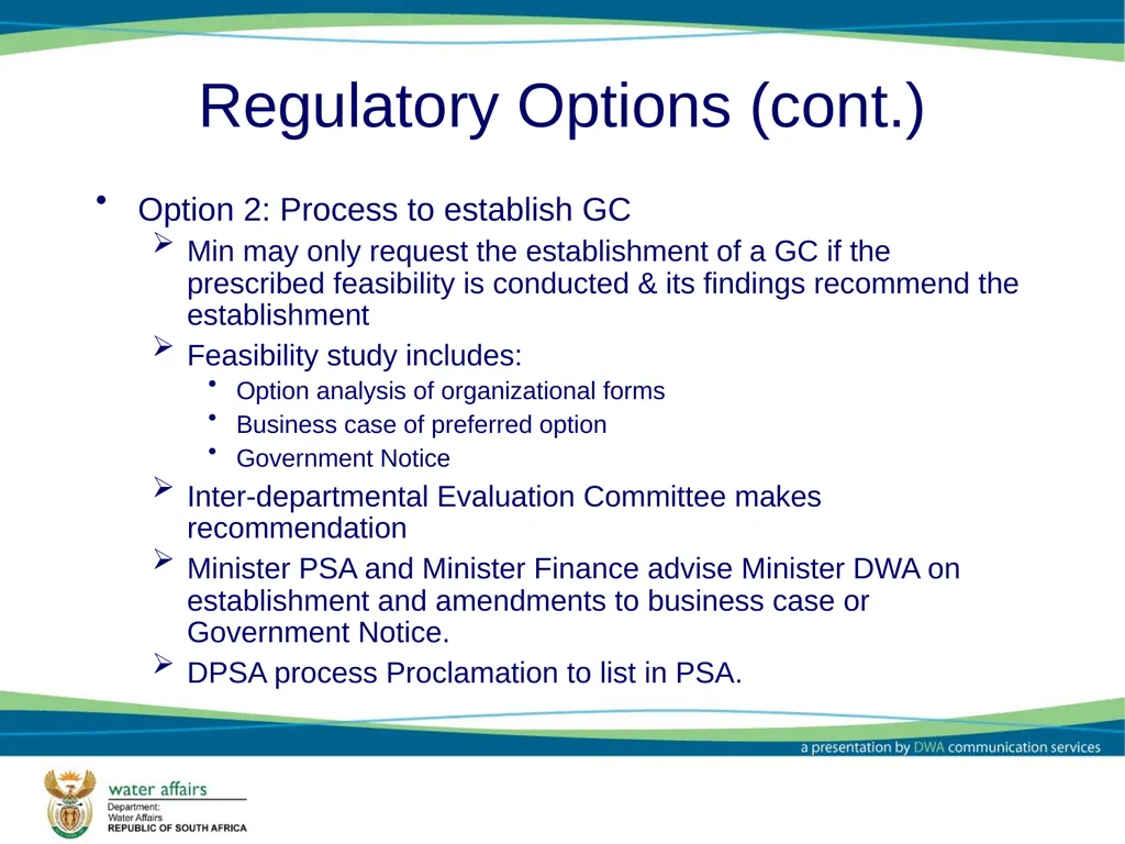 Economic Regulator: Options and Models Report - slide 22 of 30