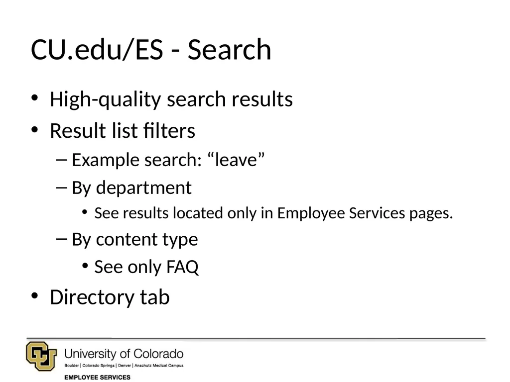 Employee Services / System Business Partner - slide 14 of 18