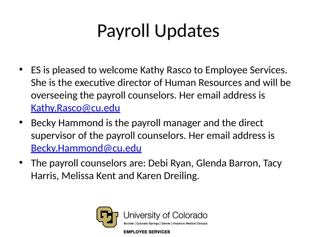 Employee Services / System Business Partner - slide 7 of 18