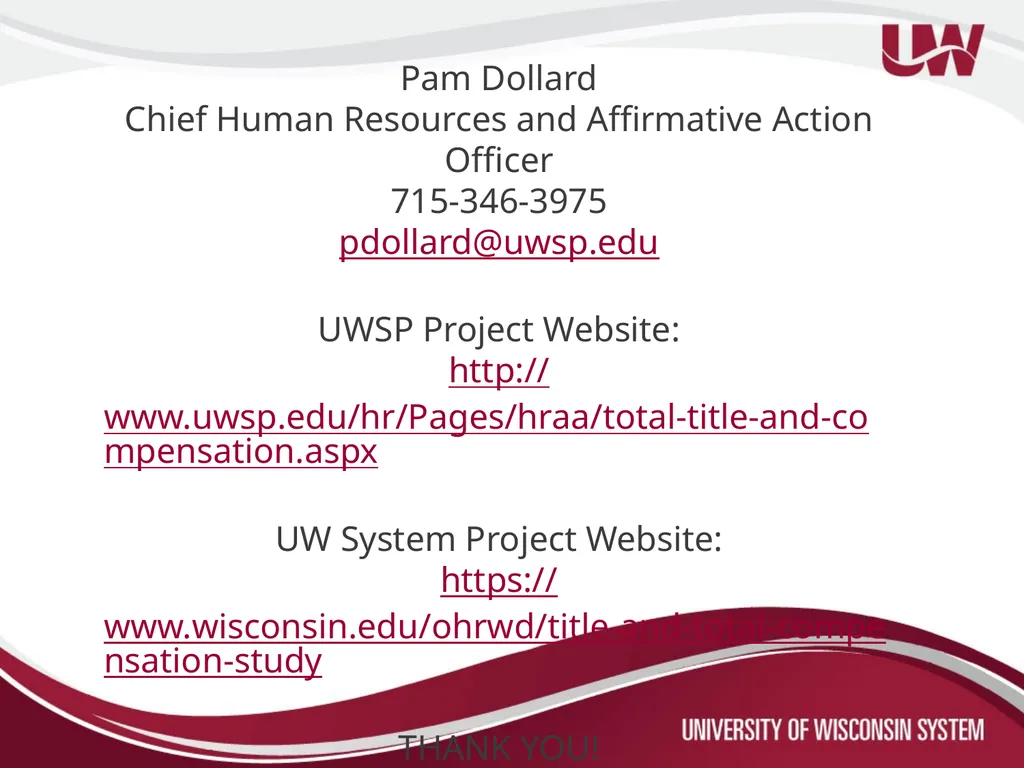 Title and Total Compensation Study Update for UWSP - slide 28 of 28