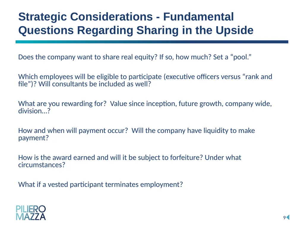 Equity Incentive Programs: Strategies for Employee - slide 9 of 15