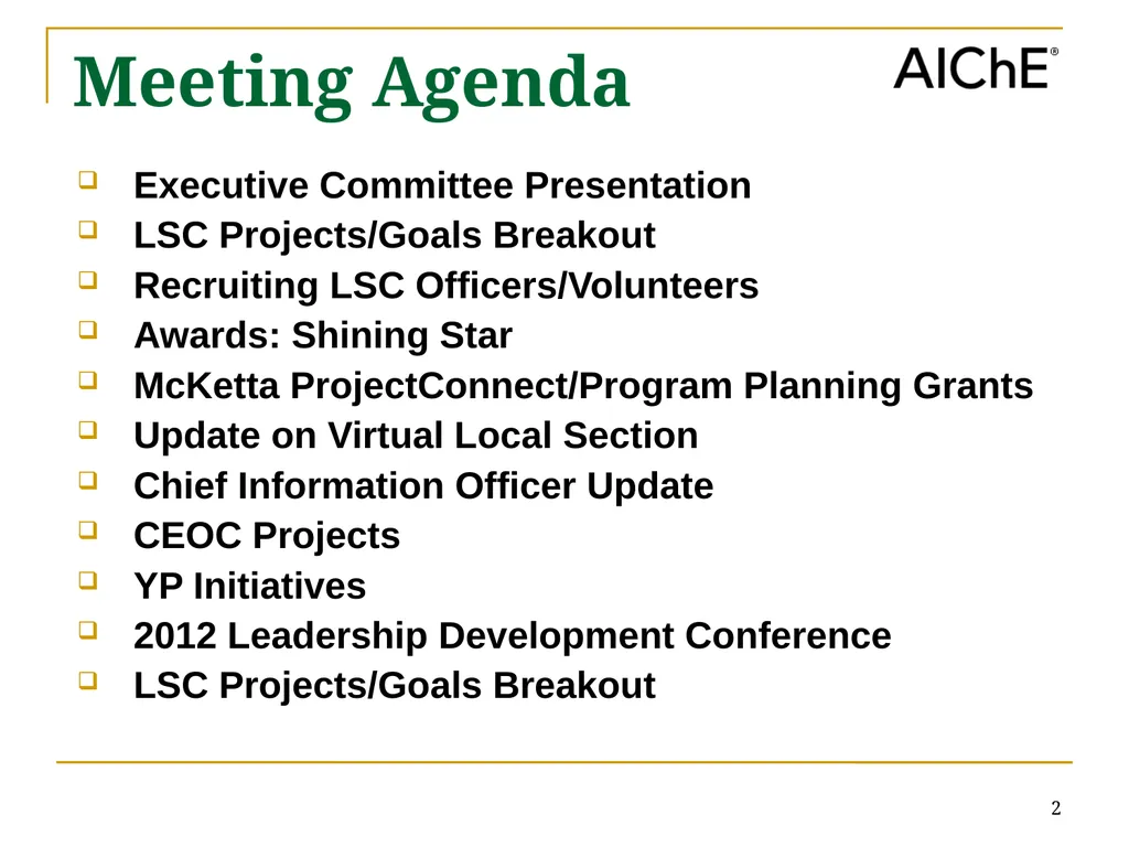 Welcome to the Local Sections Committee (LSC) - slide 2 of 35