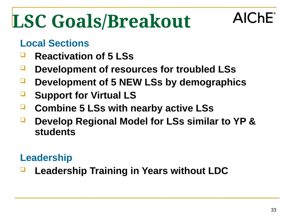 Welcome to the Local Sections Committee (LSC) - slide 33 of 35