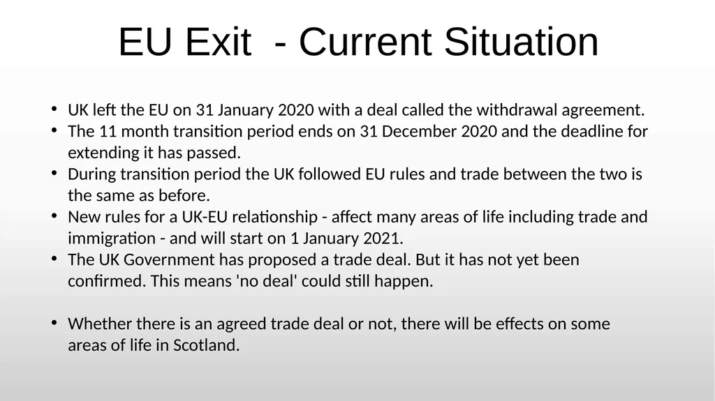 EU EXIT BUSINESS CONTINUITY WORKSHOP TOOLKIT FOR - slide 7 of 19