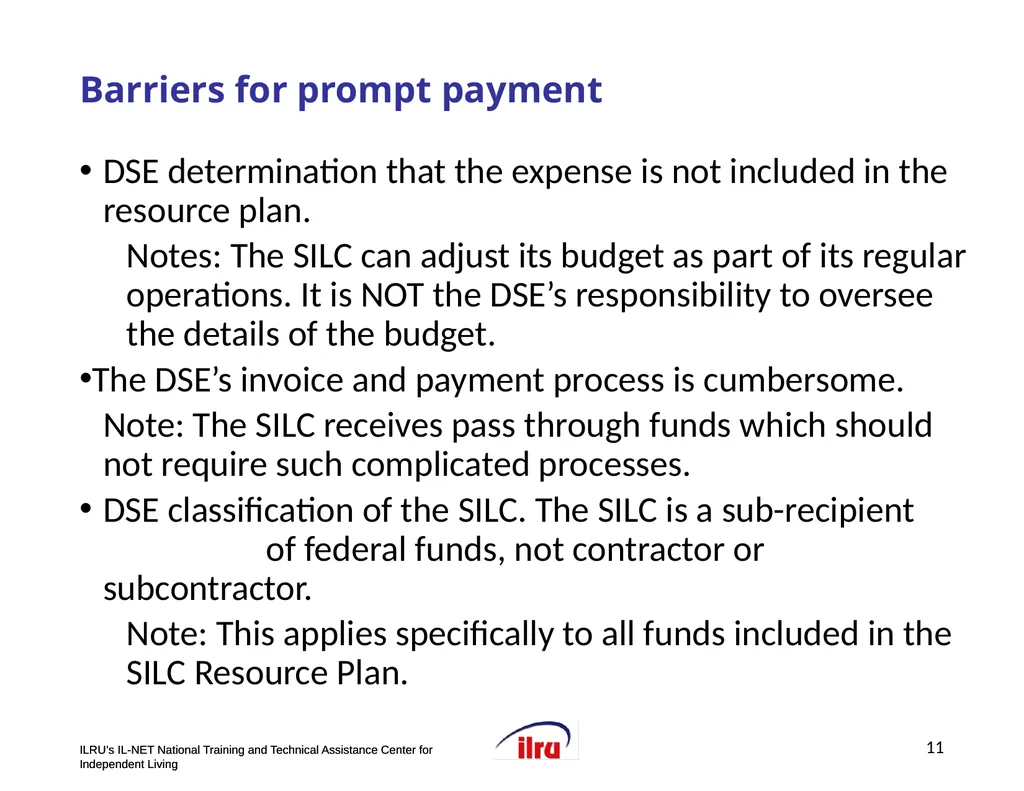 >>Slide 1 IL-NET National Training and Technical - slide 11 of 36