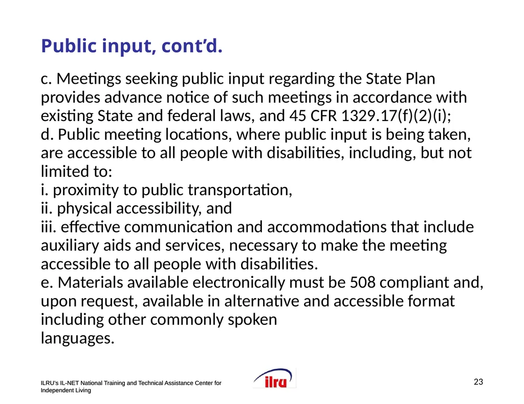 >>Slide 1 IL-NET National Training and Technical - slide 23 of 36