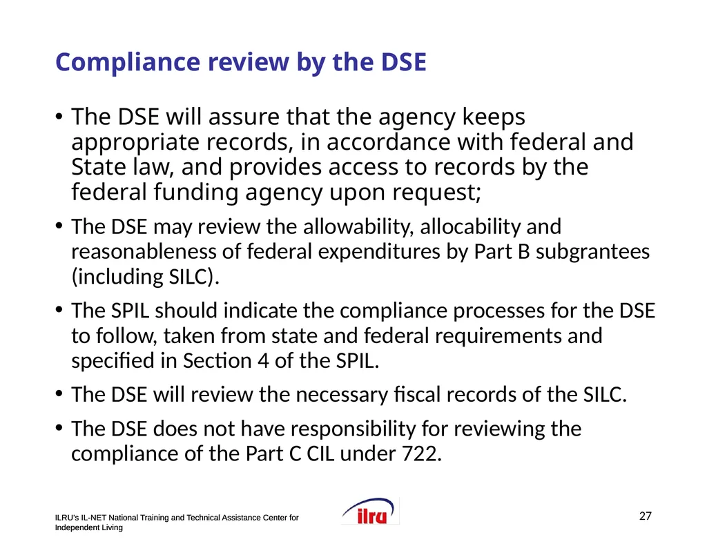 >>Slide 1 IL-NET National Training and Technical - slide 27 of 36