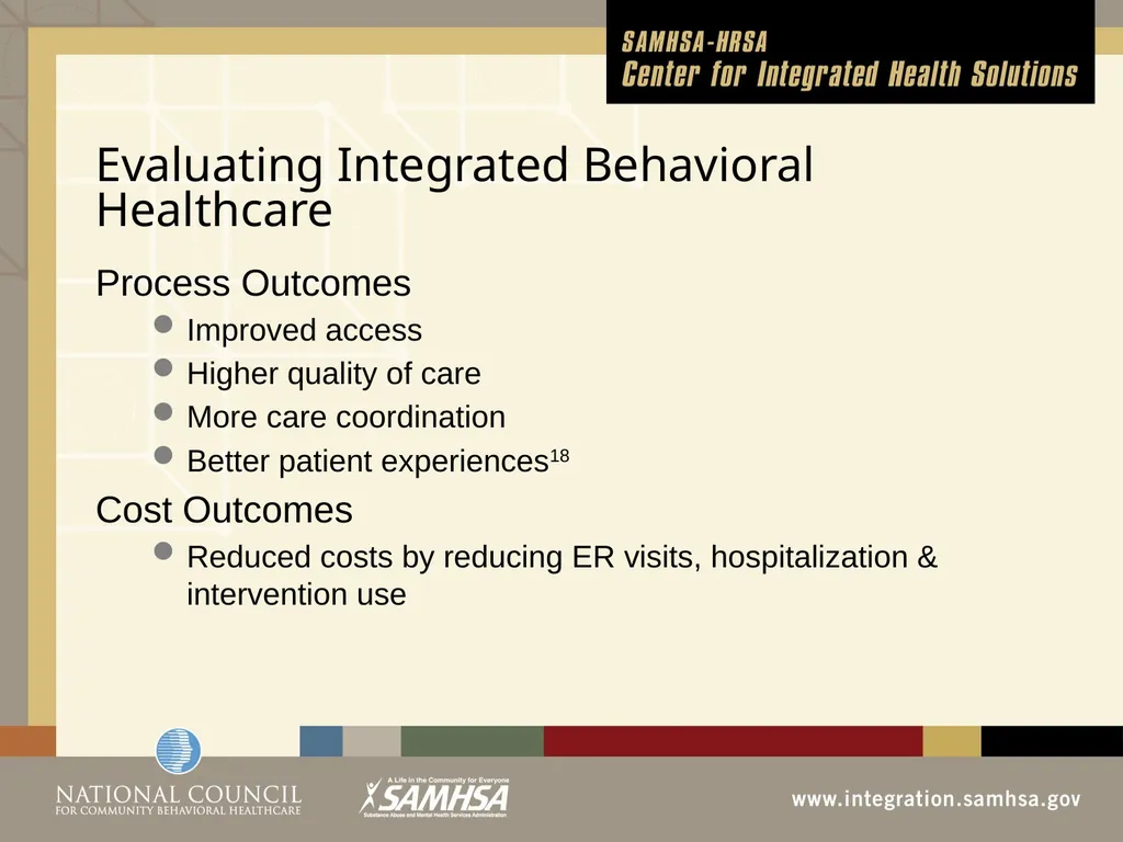 Implementing Integrated Behavioral Healthcare - slide 44 of 49