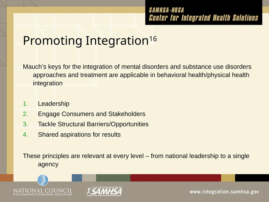 Implementing Integrated Behavioral Healthcare - slide 36 of 49