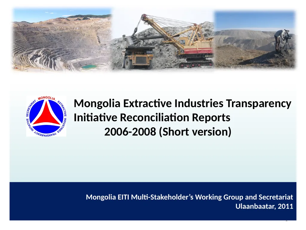 Mongolia Extractive Industries Transparency - slide 1 of 19