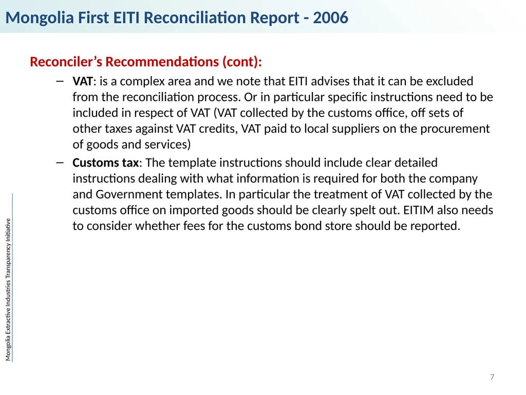 Mongolia Extractive Industries Transparency - slide 7 of 19